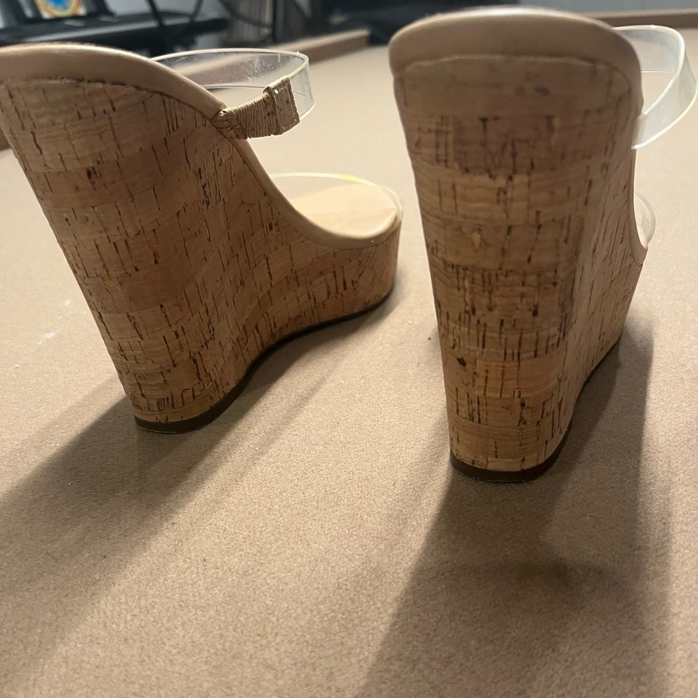 JESSICA SIMPSON - cork wedges with jelly straps SZ 8.5